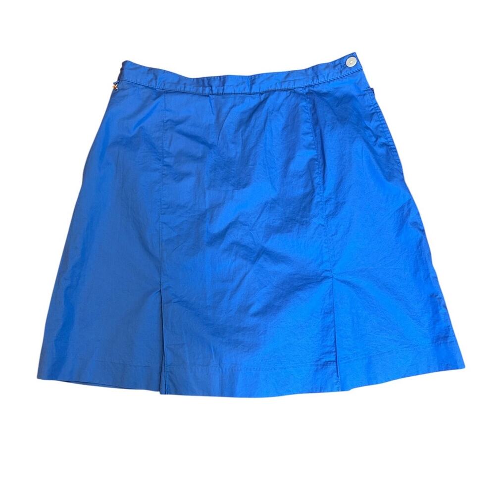 Vintage RALPH LAUREN SPORT Skort Skirt Women's 8 Blue Stretch 100% Cotton Y2K